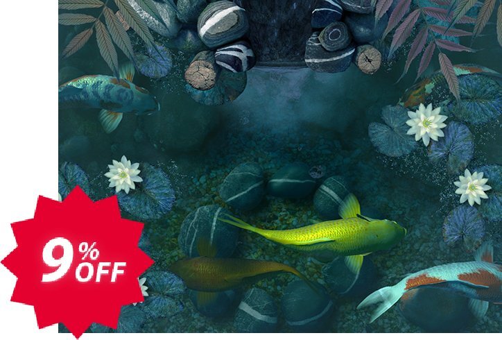 3PlaneSoft Koi Pond - Waterfall 3D Screensaver Coupon code 9% discount 