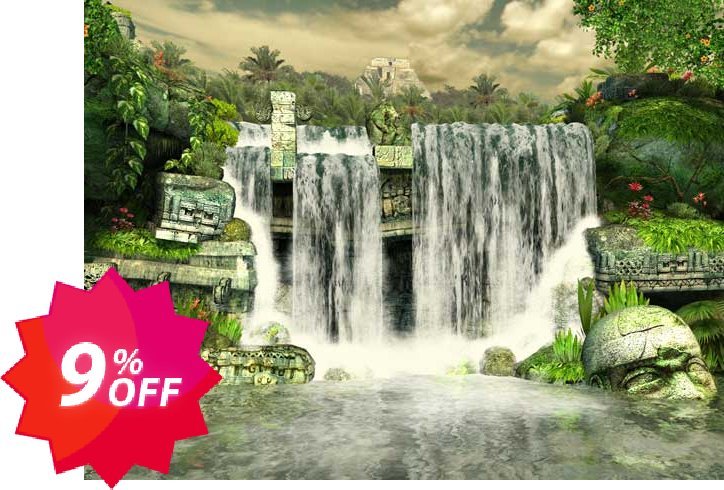 3PlaneSoft Mayan Waterfall 3D Screensaver Coupon code 9% discount 