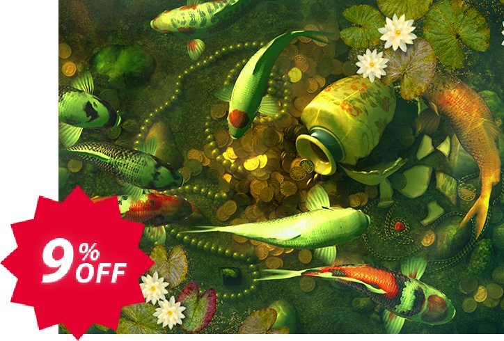 3PlaneSoft Koi Pond - Treasures 3D Screensaver Coupon code 9% discount 