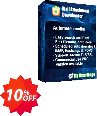 Mail Attachment Downloader PRO Server, Single Plan  Coupon code 10% discount 