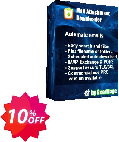 Mail Attachment Downloader PRO Server One Year Extension Coupon code 10% discount 