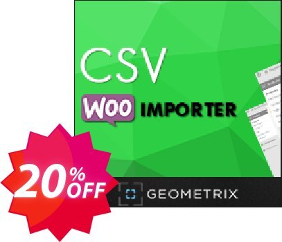 CSV WooImporter, Add-on  Coupon code 20% discount 