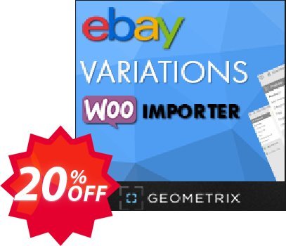 eBay Variations WooImporter, Add-on  Coupon code 20% discount 