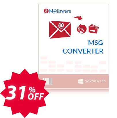 Mailsware MSG Converter Coupon code 31% discount 