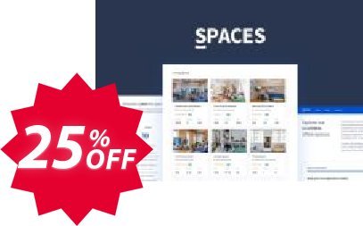 Themesberg Spaces - Coworking Bootstrap 4 Template Coupon code 25% discount 