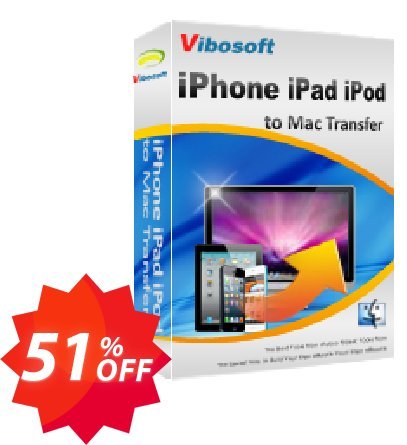 Vibosoft iPad iPhone iPod to MAC Transfer Coupon code 51% discount 