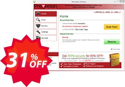 Preventon Antivirus Premium Coupon code 31% discount 