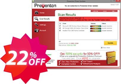 Preventon Driver Updater Coupon code 22% discount 