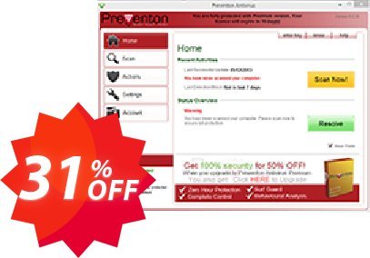 Preventon Antivirus Premium 1 day Promo Coupon code 31% discount 