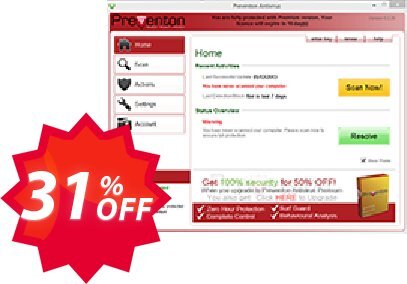 Preventon Antivirus Premium 1 day Promo Coupon code 31% discount 