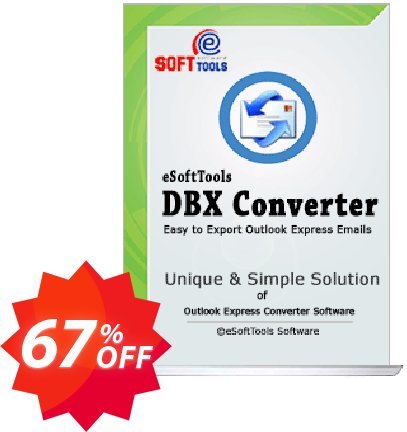 eSoftTools DBX Converter Coupon code 67% discount 