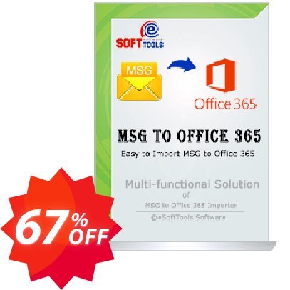 eSoftTools MSG to Office365 Converter Coupon code 67% discount 