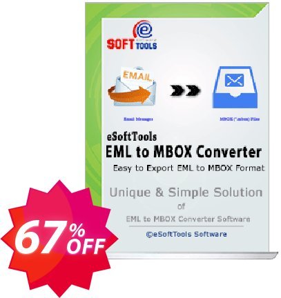 eSoftTools EML to MBOX Converter Coupon code 67% discount 
