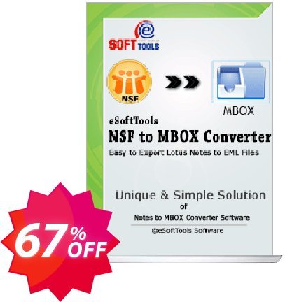 eSoftTools NSF to MBOX Converter Coupon code 30% discount 