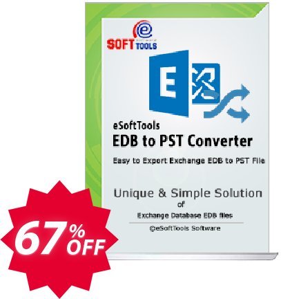 eSoftTools EDB to PST Converter Coupon code 67% discount 