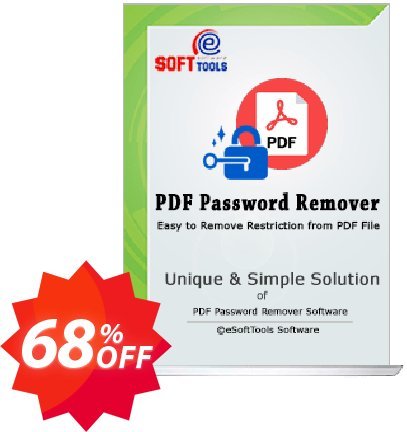 eSoftTools PDF Password Remover Coupon code 68% discount 