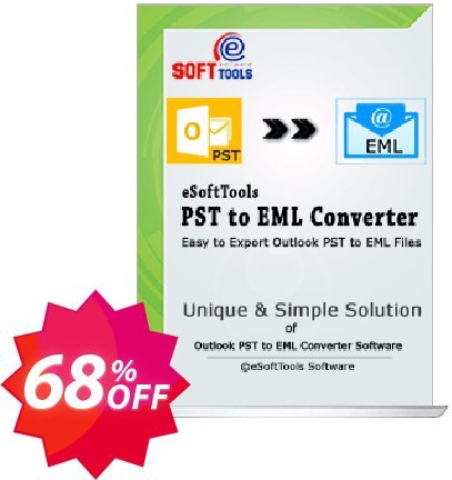 eSoftTools PST to EML Converter Coupon code 68% discount 