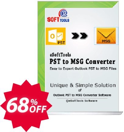eSoftTools PST to MSG Converter Coupon code 30% discount 
