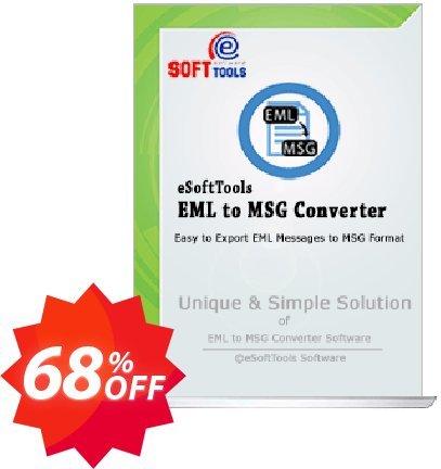 eSoftTools EML to MSG Converter Coupon code 68% discount 