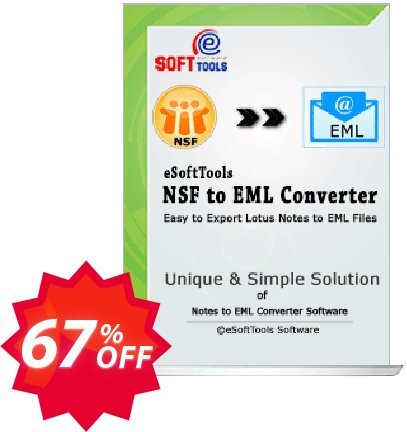 eSoftTools NSF to EML Converter Coupon code 67% discount 