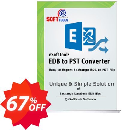 eSoftTools EDB to PST Converter - Technician Plan Coupon code 67% discount 