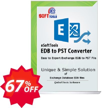 eSoftTools EDB to PST Converter - Enterprise Plan Coupon code 67% discount 