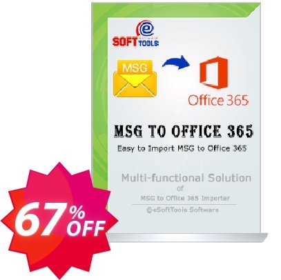 eSoftTools MSG to Office365 Converter - Corporate Plan Coupon code 67% discount 