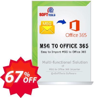 eSoftTools MSG to Office365 Converter - Technician Plan Coupon code 67% discount 