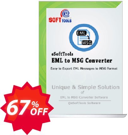eSoftTools EML to MSG Converter - Corporate Plan Coupon code 67% discount 