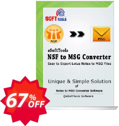eSoftTools NSF to MSG Converter - Technician Plan Coupon code 67% discount 