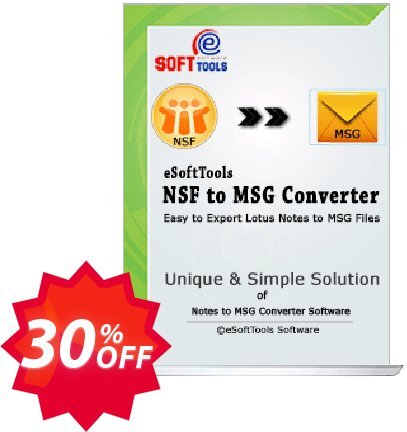 eSoftTools NSF to MSG Converter - Technician Plan Coupon code 30% discount 