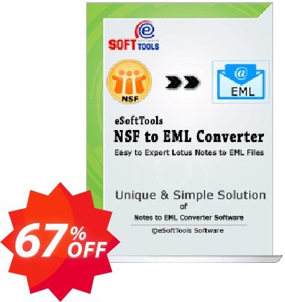 eSoftTools NSF to EML Converter - Enterprise Plan Coupon code 67% discount 