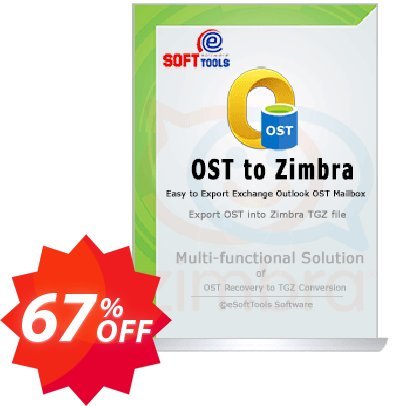 eSoftTools OST to Zimbra Converter - Corporate Plan Coupon code 67% discount 