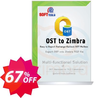 eSoftTools OST to Zimbra Converter - Corporate Plan Coupon code 67% discount 