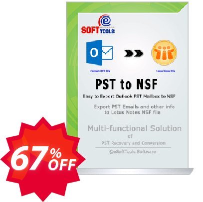 eSoftTools PST to NSF Converter - Enterprise Plan Coupon code 67% discount 