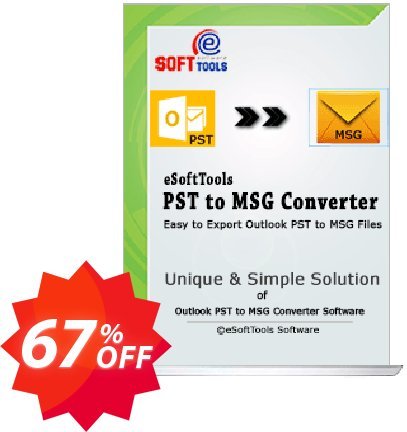 eSoftTools PST to MSG Converter - Enterprise Plan Coupon code 30% discount 
