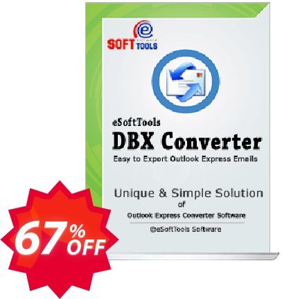eSoftTools DBX Converter - Enterprise Plan Coupon code 67% discount 