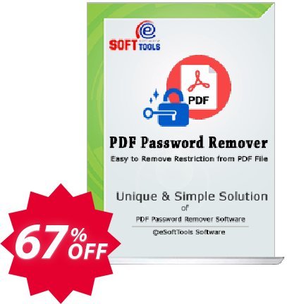 eSoftTools PDF Password Remover - Corporate Plan Coupon code 67% discount 