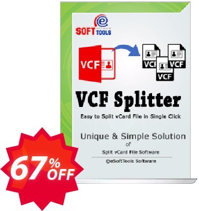 eSoftTools vCard Splitter - Corporate Plan Coupon code 67% discount 