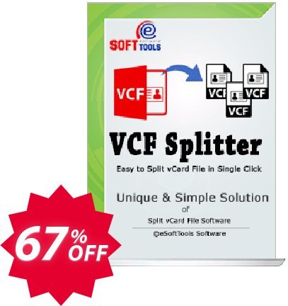 eSoftTools vCard Splitter - Technician Plan Coupon code 67% discount 