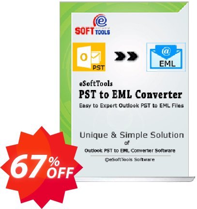 eSoftTools PST to EML Converter - Corporate Plan Coupon code 67% discount 