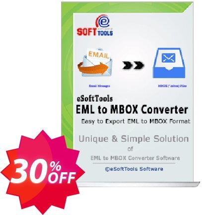 eSoftTools EML to MBOX Converter - Corporate Plan Coupon code 30% discount 
