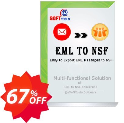 eSoftTools EML to NSF Converter - Technician Plan Coupon code 67% discount 