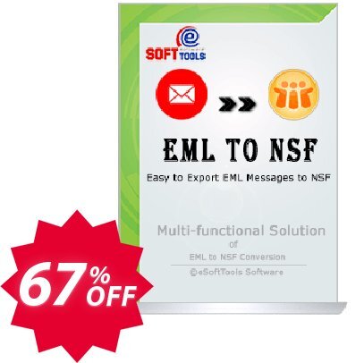 eSoftTools EML to NSF Converter - Technician Plan Coupon code 67% discount 