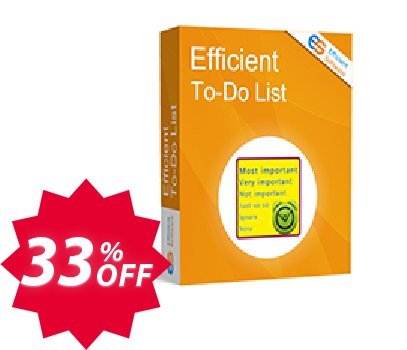 Efficient To-Do List Coupon code 33% discount 
