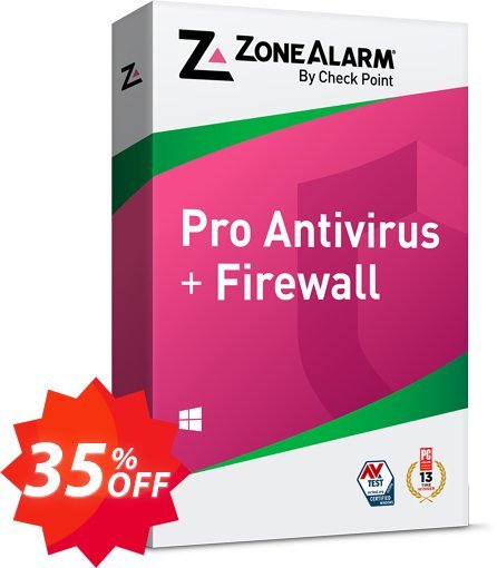 ZoneAlarm Pro Antivirus + Firewall, 10 PCs Plan  Coupon code 35% discount 