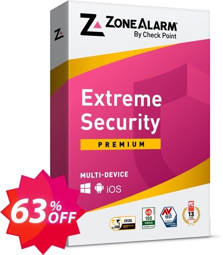 ZoneAlarm Extreme Security Coupon code 63% discount 
