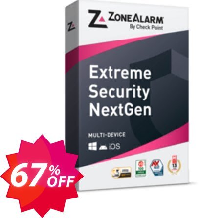 ZoneAlarm Extreme Security NextGen, 3 Devices  Coupon code 67% discount 