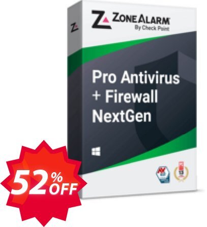 ZoneAlarm Pro Antivirus + Firewall Coupon code 52% discount 