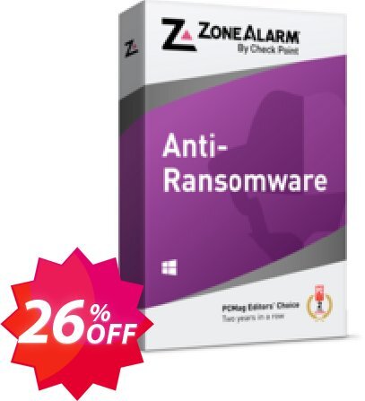 ZoneAlarm Anti-Ransomware Coupon code 26% discount 